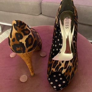GUESS Leopard Print Sexy Heels